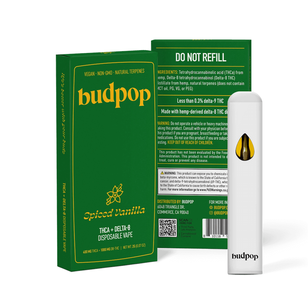 Spiced Vanilla Vape Disposable – THCa & Delta 8